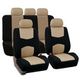 Car Seat Covers Universal Fit for Auto Truck Van SUV(Beige/Black)