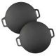 2x Cast Iron Induction Crepes Pan Baking Cookie Pancake Pizza Bakeware