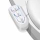 Self Cleaning Hot and Cold Water Bidet - Dual Nozzle (Male & Female) - Non-Electric Mechanical Bidet Toilet Attachment - With Temperature 12 Mo (BHCW01)