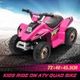 Kids Ride On Toy 6V Electric ATV Quad Rechargeable Battery Pink