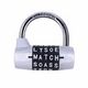 5-Digit-Letter Combination Lock Safety Padlock Col.silver