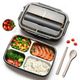 Stainless Steel 304 Lunch Box With Spoon Leak-proof Lunch Bento Boxes Dinnerware Set Adult Children Food Contain