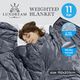 Luxdream 11KG Therapy Weighted Blanket Heavy Gravity Blanket 203x152cm Deep Sleep with Glass Beads