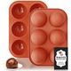 Medium Semi Sphere Silicone Mold, Half Sphere Silicone Baking Molds for Making Chocolate, Cake, Jelly, Dome Mousse(2 Packs)
