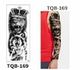 5 sheets Temporary Tattoos Black Full Arm Tattoo WATERPROOF STICKERS