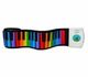 Roll Up Keyboard Flexible Piano 49 Keys Silicone Foldable Colorful Soft Keyboard Electronic Piano Rainbow Key Rechargable