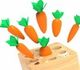 Carrot Harvest Game Wooden Toy for Boys and Girls 6M+?Shape Sorting Matching Puzzle Toy with 7 Sizes Carrots, Montessori Toy Gift for Toddlers