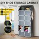 40 Pairs Stackable Shoe Storage Box Organiser Cube DIY Shoe Cabinet Rack Shelf 20 Tier Black