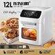 Maxkon Air Fryer Oven 12L 1800W Electric Kitchen Appliances Tilt LED Digital Touchscreen 12-in-1 Presets White