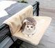 Radiator Bed Cat Hammock Warm and Comfortable Pet Hanging Bed Metal Frame 46X30X25CM Color Beige