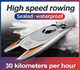 RC Racing Boat High Speed Electric 25KM/H Remote Controlled Speedboat 2 BATTERIES  Color Silver