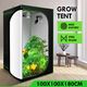 100x100x180cm Hydroponic Grow Tent Indoor Plant Room Reflective 600D Oxford with Floor Tray