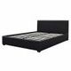 Monica Gas Lift Black PU Leather Double Bed
