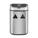 80L dual automatic motion sensor kitchen rubbish bin touchless waste trash bin Stainless Steel