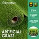 2M X 5M Artificial Synthetic Fake Faux Grass Mat Turf Lawn 25MM Height