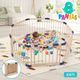 Kidbot Wooden Foldable Baby Child Playpen Fence Kids Activity Centre 8 Panel Safety Play Yard