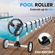 Pool Cover Roller Reel for Swimming Solar Blanket Safety Mat Above Ground Inground Outdoor Wheels Thermal Aluminium Adjustable 5.55m