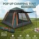 4 Person Instant Pop Up Beach Shade Family Camping Tent Shelter 240x240x156cm Green