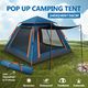 4 Person Instant Pop Up Beach Shade Camping Family Tent Shelter 240x240x156cm Blue