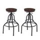 Levede 4x Industrial Bar Stools Kitchen Stool Wooden Barstools Swivel Chair