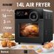 Multifunctional 14L Oil-Less Air Fryer Convection Toaster Oven 16 Cooking Presets