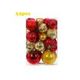 34pcs Christmas Tree Ornaments Set Shatterproof Holiday Ornaments Balls Color Red+Gold