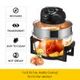 17L 2-3 Times Faster Cooking Halogan Convection Oven Oil Free Stove W/60-Mins Timer Low Fat Cooking