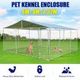 4X4X2.32M Walk In Dog Enclosure Kennel Pet Run House Chicken Coop Cage,Uv Block Roof Security Gate