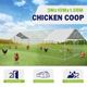 3X10X1.95M Walk In Chicken Coop Cage Dog Enclosure Kennel Pet Run House,Uv Block Roof Security Gate