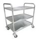 Wheeled 3 Tiers Kitchen Trolley Cart Food Pre Table Stainless Steel Easy To Clean 86X54X94Cm