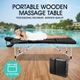 80Cm Width Foldable Height Adjustable Massage Table Bed Padded W/6Cm Thick Foam Portable Easy Carry