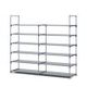 Sturdy 2-Row 6 Tiers Stackable Shoe Rack Shelf Organizer 36 Pairs Max 30Kg Load