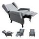 Position Adjustable Sofa Recliner Chair W/Large Backrest Padded W/Thick & High Resilience Foam-Grey