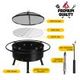 32" Outdoor Fire Pit / Bbq Grill 2 In 1 Portable Fireplace Brazier Patio Heater W/Safety Mesh Lid