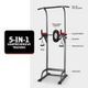 Height Adjustable Exercise Power Tower For Multi Home Gym-Knee Raise,Pull Up,Dip Bar,Leg Press