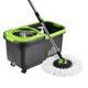 Self Wringing Wheeled Bucket Spin Mop System W/4Pcs Swivel Mop Head For Various Cleaning Surface