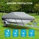 14-16Ft High Quality Weather/Uv Resistant Boat Cover Canopy For  V-Hull Open Fishing Boats