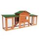 Xl Sturdy Wooden Waterproof Rabbit Hutch Chicken Coop Cage W/Up Down Ramp-204X45X84Cm