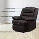 Super Soft Pu Leather High Density Foam 135° Recliner Arm Chair W/Adjustable Footrest