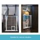 79Cm Tall 75-85Cm Width Double Lock Pet Child Safety Gate Barrier Fence W/ Cat Door