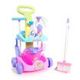 Kids Cleaning Trolley Play Set W/ Complete Cleaning Tools