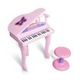 8 Rhythms 37 Key Kids Electric Organ W/Learning Flash Keyboard Light+Stool