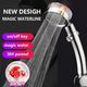 High Pressure 304 Stainless Steel Panel Water Stop Button Red Yellow Fan Shower Head with Universal Fitting Bathroom Equipment