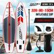 GENKI Inflatable Surfboard 2 in1 SUP Stand Up Paddle Board Kayak Red