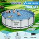 Bestway Above Ground Swimming Pool Portable Backyard Outdoor Pool Set with Filter Pump 4.88x1.22m