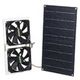 Solar Powered Ventilator 100W 2x12V Fans for RVs, Greenhouses, Pet Houses, Chicken House