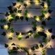 Fairy lights with leaves, 20/100 LEDs ivy flower garland Fairy lights flexible copper for interior, bedroom, wedding, party decoration