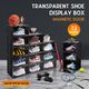 12 PCS Shoe Storage Box Clear Sneaker Display Cases Boxes Stackable Organiser 36x29x22cm