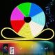 5m 108LED RGB Silicone Neon Rope Light Multi-Color Changing RC WiFi Bluetooth Phone App Control