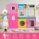 Wooden Play Kitchen Kids Educational Toys Toddler Roleplay Set Pretend Playset 9Pcs